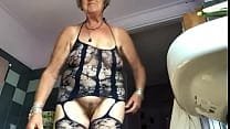 “Oma’s Lingerie: A Racy Twist with Hair and Cucumber”