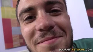 Alice, entwined with three black men, defies her boyfriend’s presence.