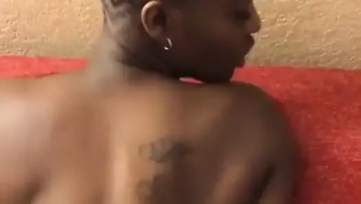 Ebony enjoys anal adventure.