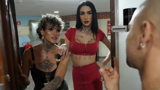 My friend and I confronted my half-brother’s dominating derriere.