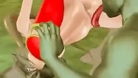 Princess, lost in woods, finds enchanting forest creature. Intimate awakening ensues.