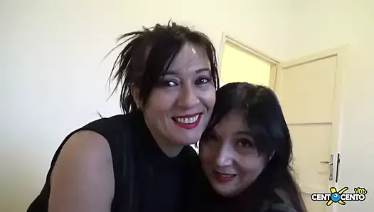 Seductive Italian MILF, unabashedly hot.