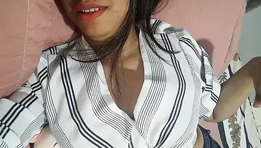 Step-mom caresses plush, places on bust, then riches, followed by creampie.