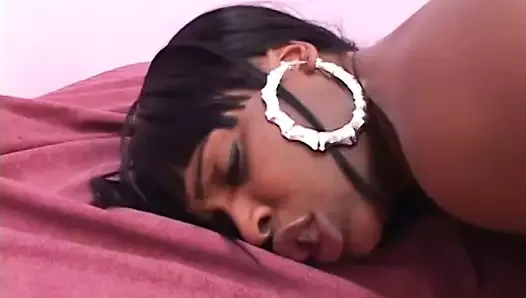 Tattooed stud vigorously penetrates shaved pussy, climax ensues.