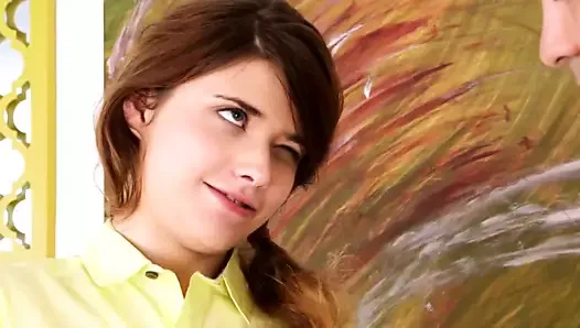 Teen Ariel experiments with anal fun for the first time.